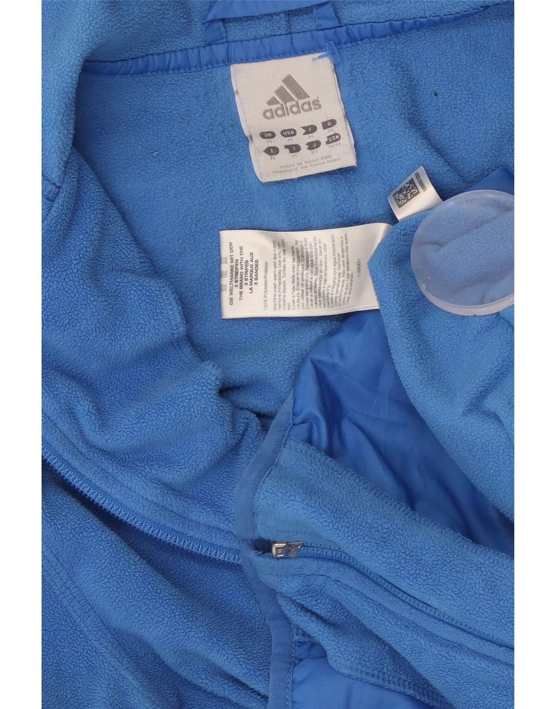 ADIDAS Chaqueta polar con capucha para niño 9-10 años Azul medio Poliéster