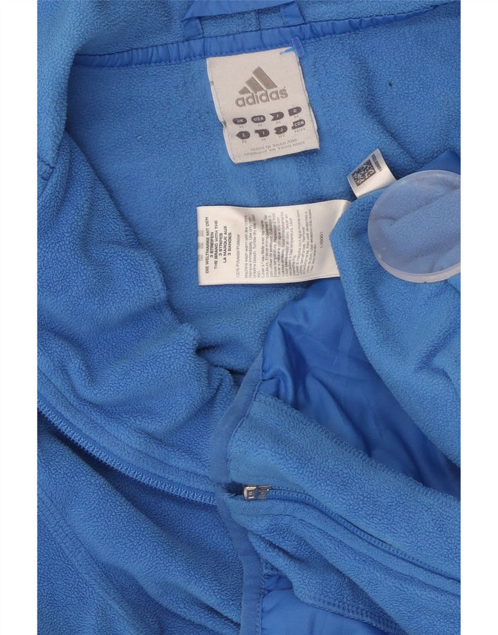 ADIDAS Chaqueta polar con capucha para niño 9-10 años Azul medio Poliéster