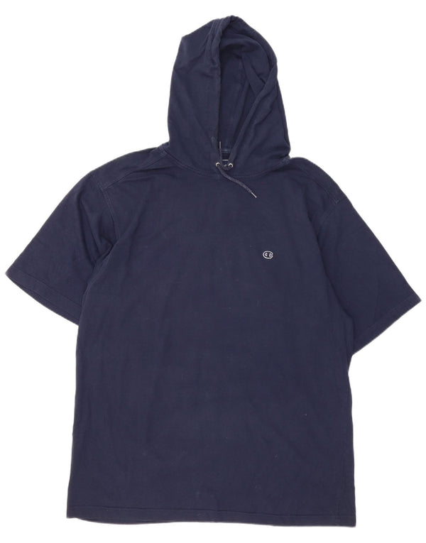 Champion Camiseta con capucha para hombre Top 2XL Azul marino Algodón