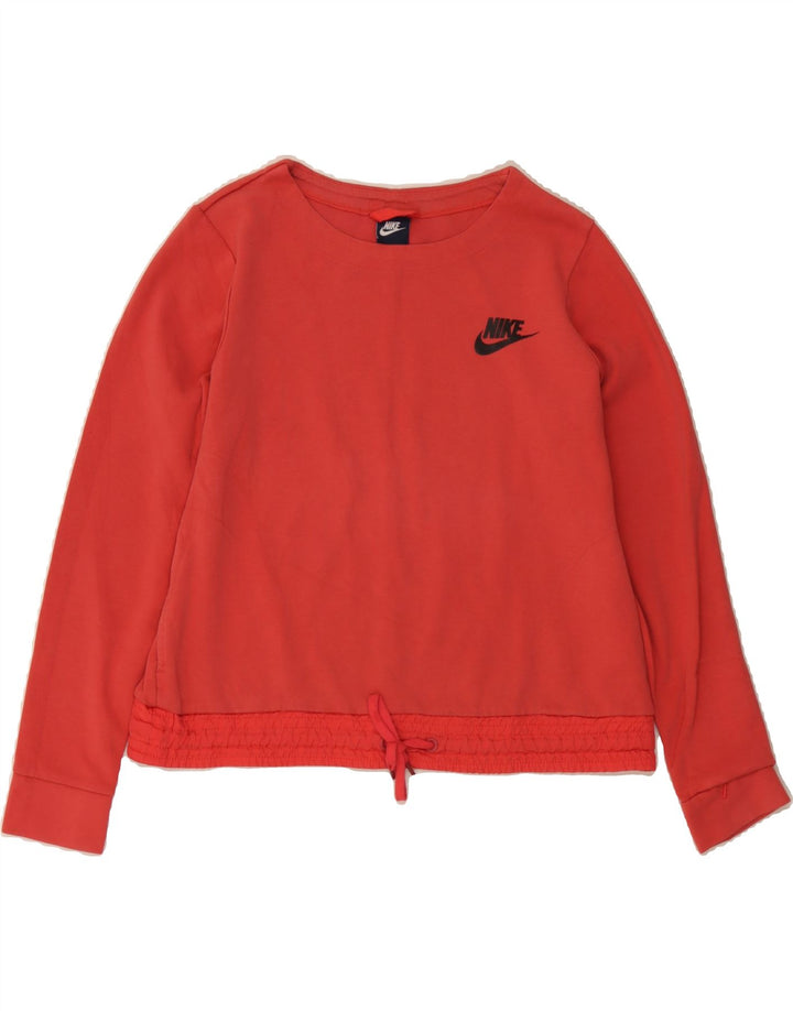 NIKE Womens Sweatshirt Jumper UK 16 Large Orange Cotton Vintage Nike and Second-Hand Nike from Messina Hembry 