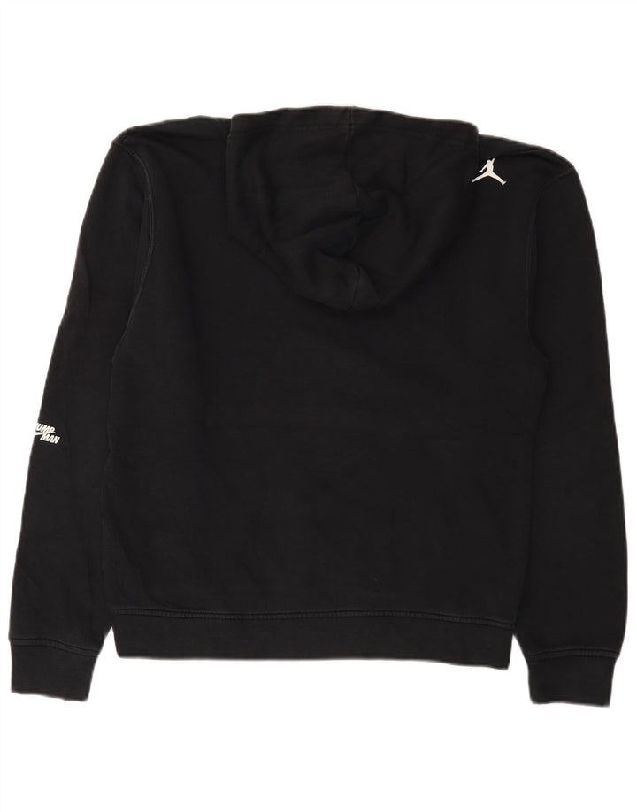 Jordan - Sudadera con capucha para hombre, diseño gráfico, talla pequeña, algodón negro