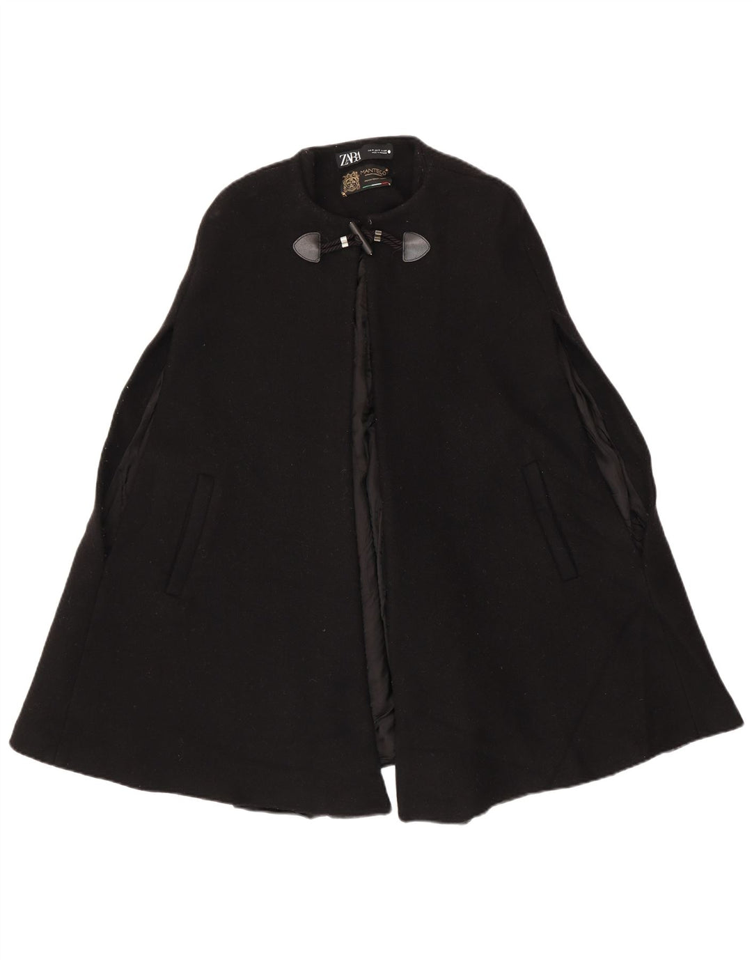 Zara Mujer Capa Capa Reino Unido 42 Mediano Negro