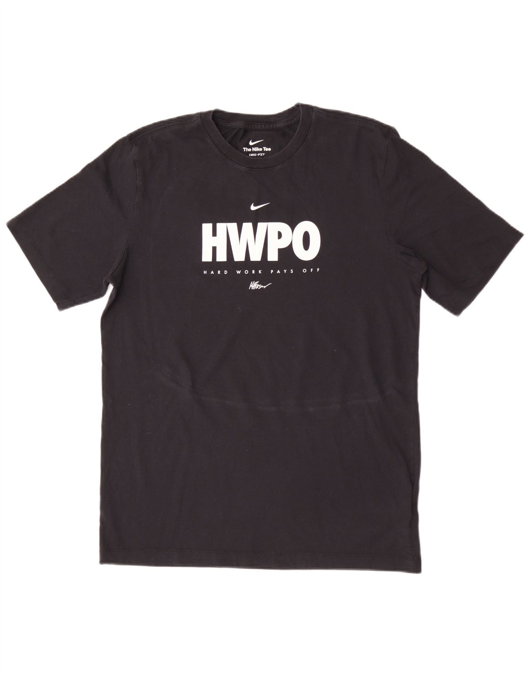 Nike Dri Fit Graphic Camiseta para hombre, talla mediana, algodón negro