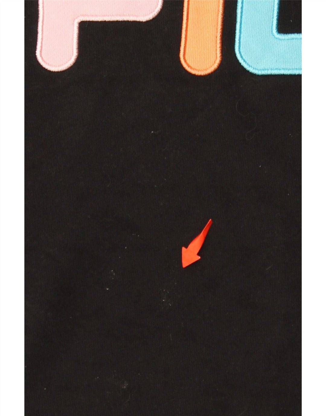 FILA Sudadera gráfica para mujer Jumper UK 14 Medium Black Cotton