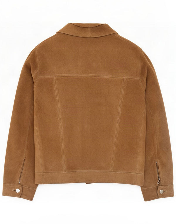 Chaqueta de ante vintage para hombre IT 46 Small Brown