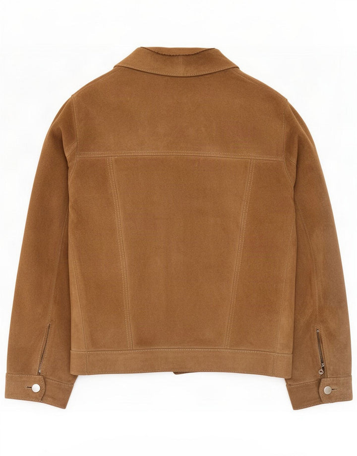 Chaqueta de ante vintage para hombre IT 46 Small Brown