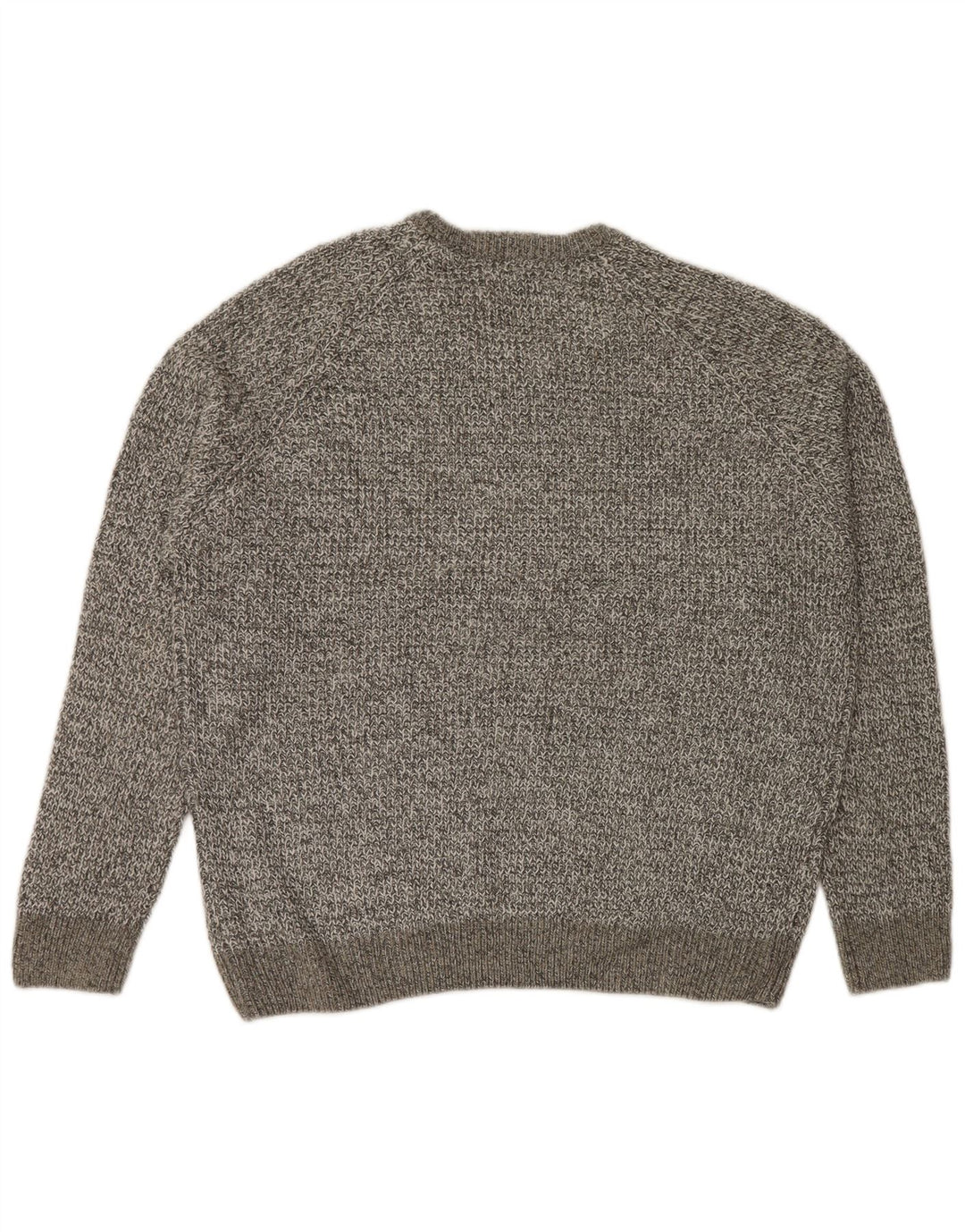 Marks & Spencer Suéter de cuello redondo para hombre 2XL Acrílico moteado gris