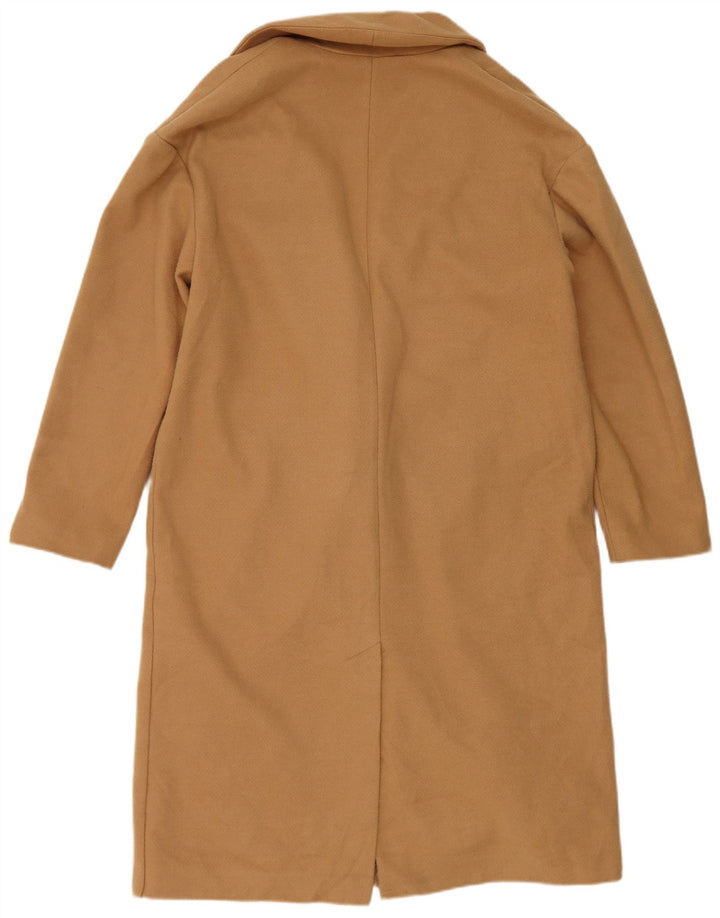 Topshop Abrigo de doble botonadura para mujer UK 42 Poliéster beige medio