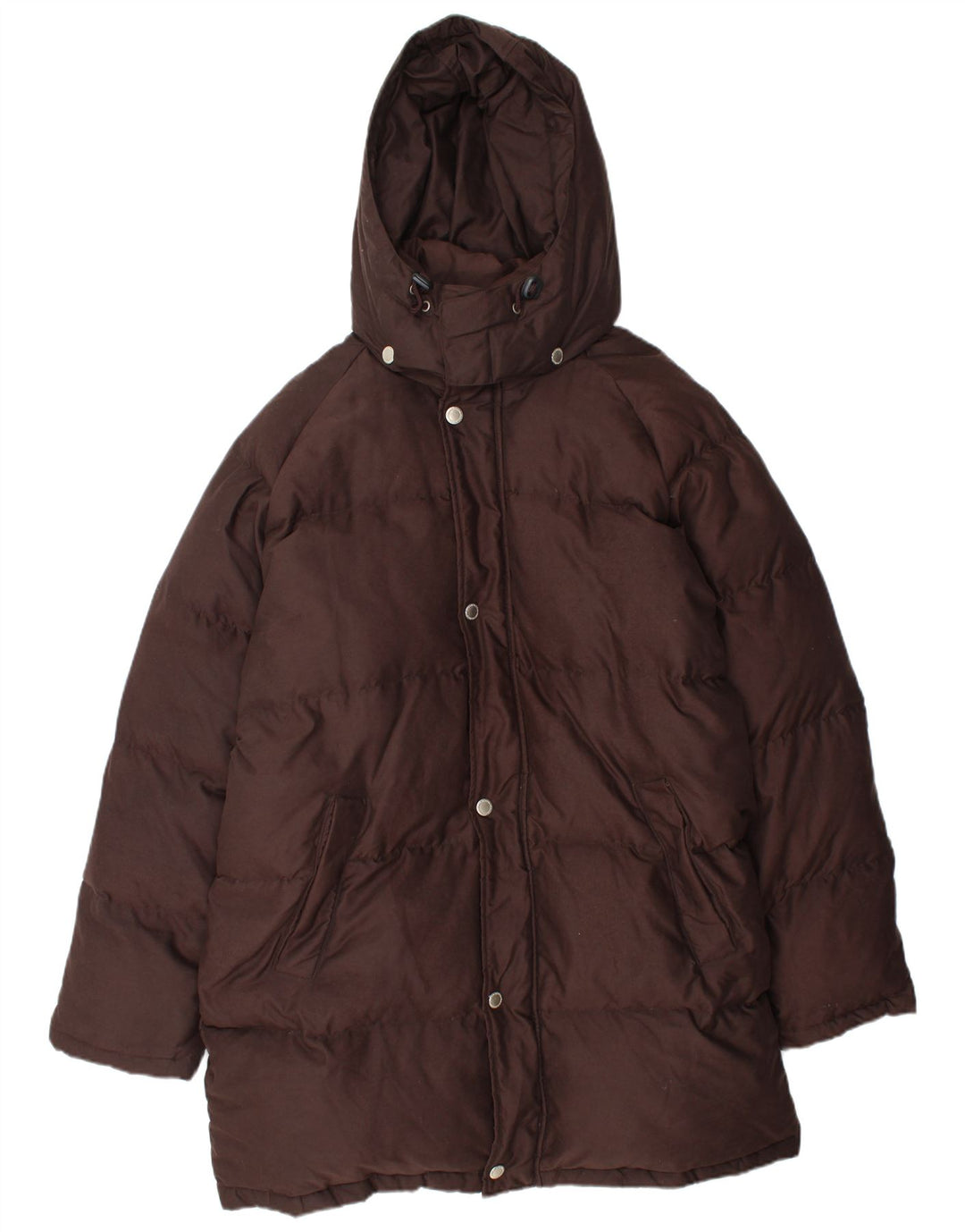 Sergio Tacchini Abrigo acolchado con capucha para hombre UK 42 XL Marrón Poliéster