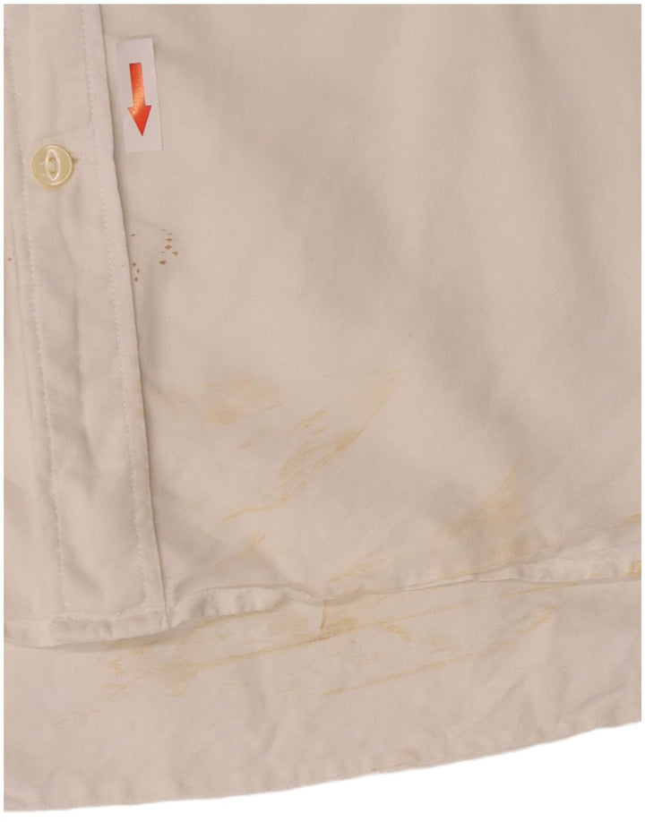 Gant Camisa ajustada para hombre XL Algodón a rayas blancas
