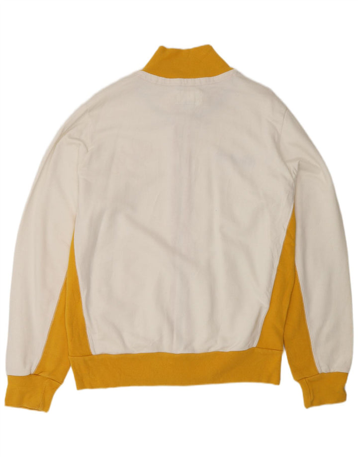 WOOLRICH Chaqueta superior de chándal con gráfico para hombre XL Algodón blanco con bloques de color