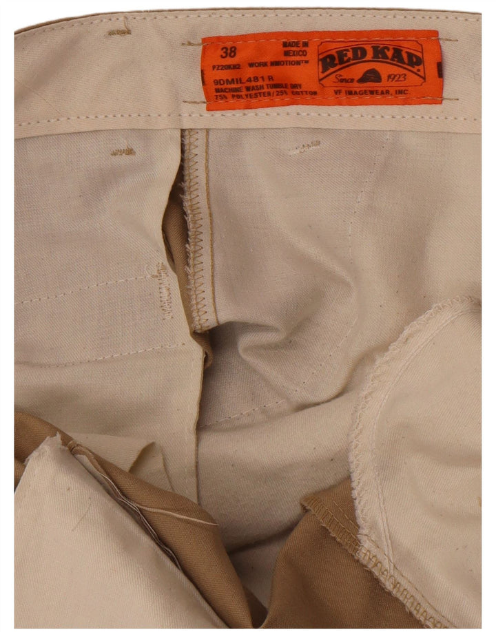 Pantalón chino recto para hombre Red Kap W38 L30 Poliéster beige