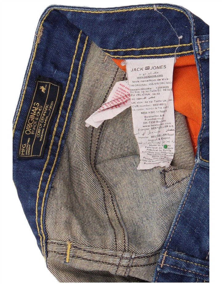 JACK & JONES Vaqueros ajustados para hombre W32 L32 Algodón azul