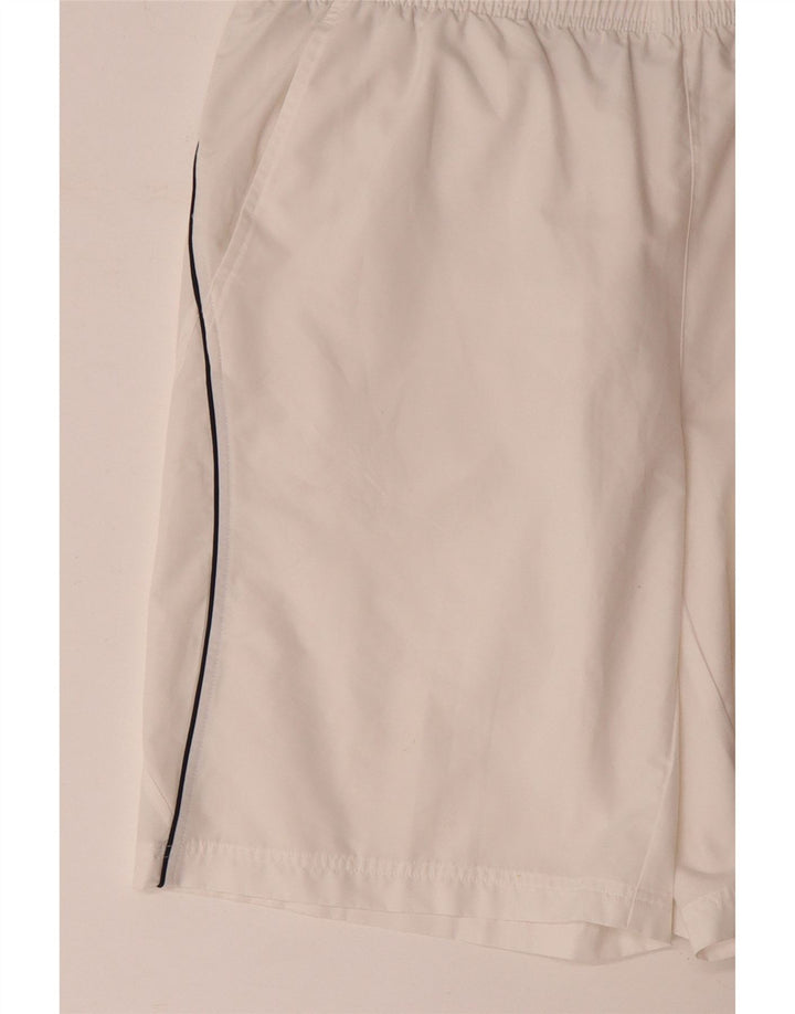 Nike - Pantalones cortos deportivos para hombre, poliéster blanco grande