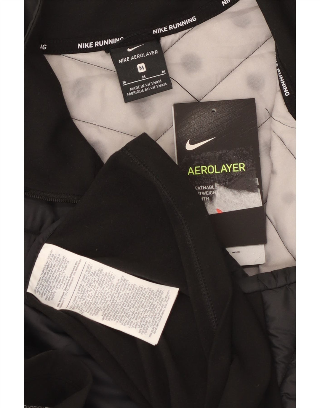 Nike Chaleco acolchado para hombre UK 38 Mediano Negro Poliéster