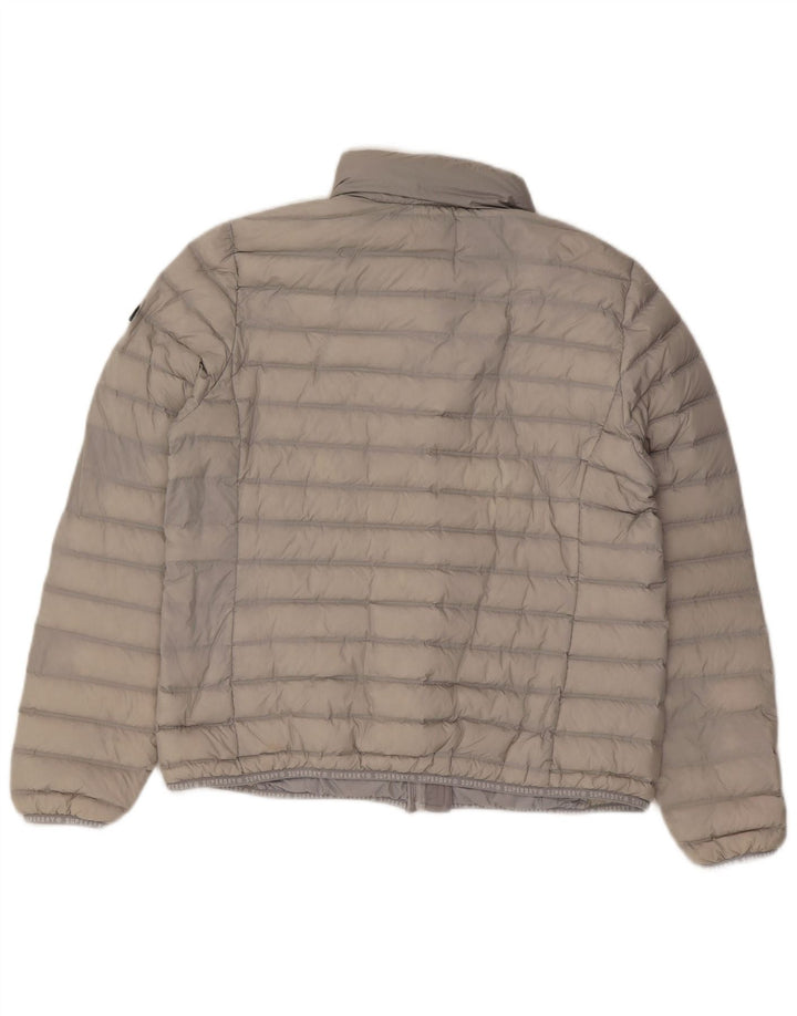 Superdry Chaqueta Acolchada Con Capucha Para Mujer UK 46 Large Nylon Gris