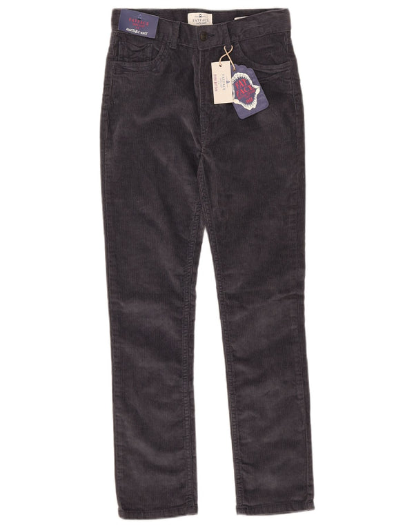 Pantalones de pana ajustados para niños Fat Face 10-11 años W25 L26 Azul marino Algodón