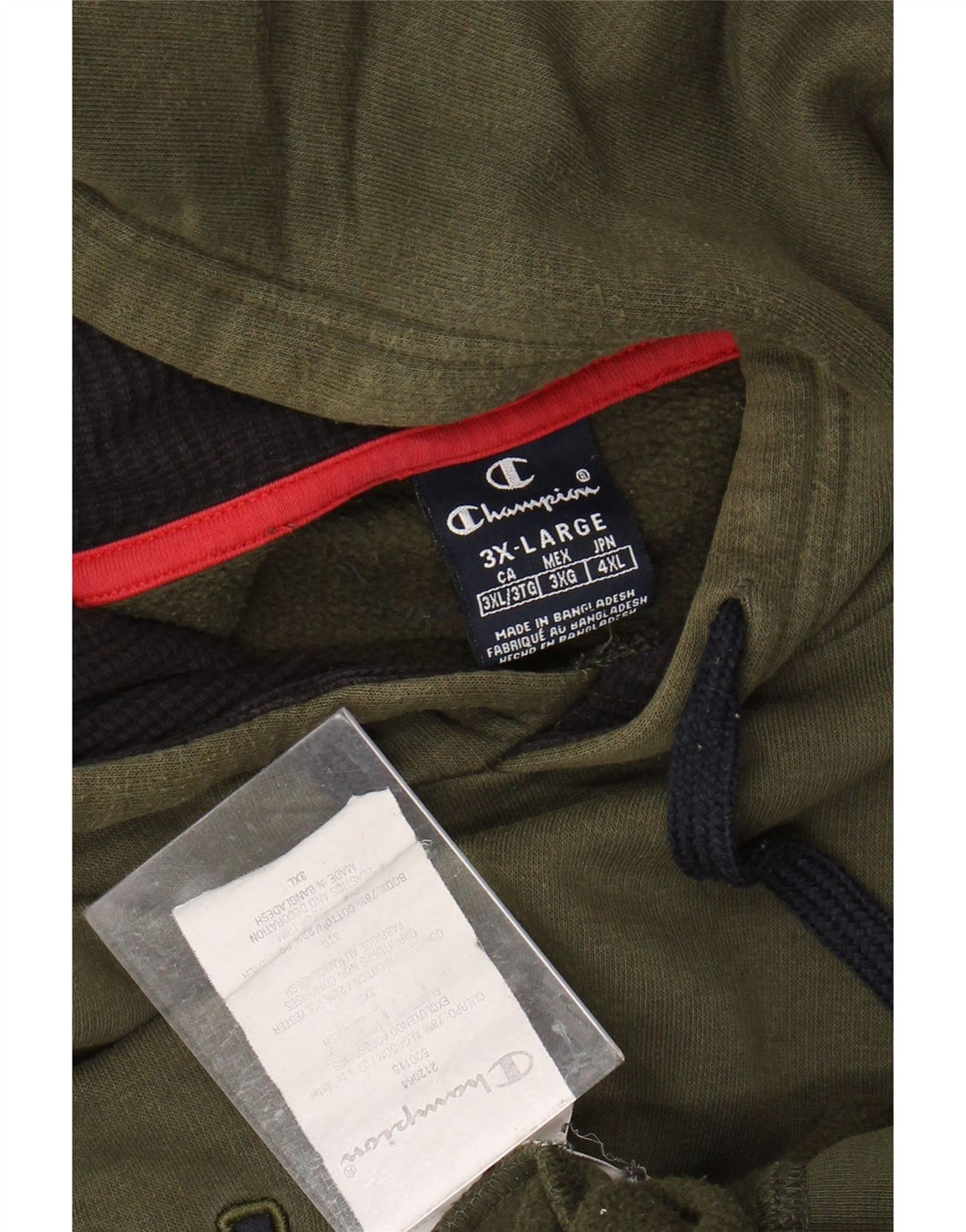 CHAMPION Jersey con capucha gráfico para hombre 3XL Algodón caqui