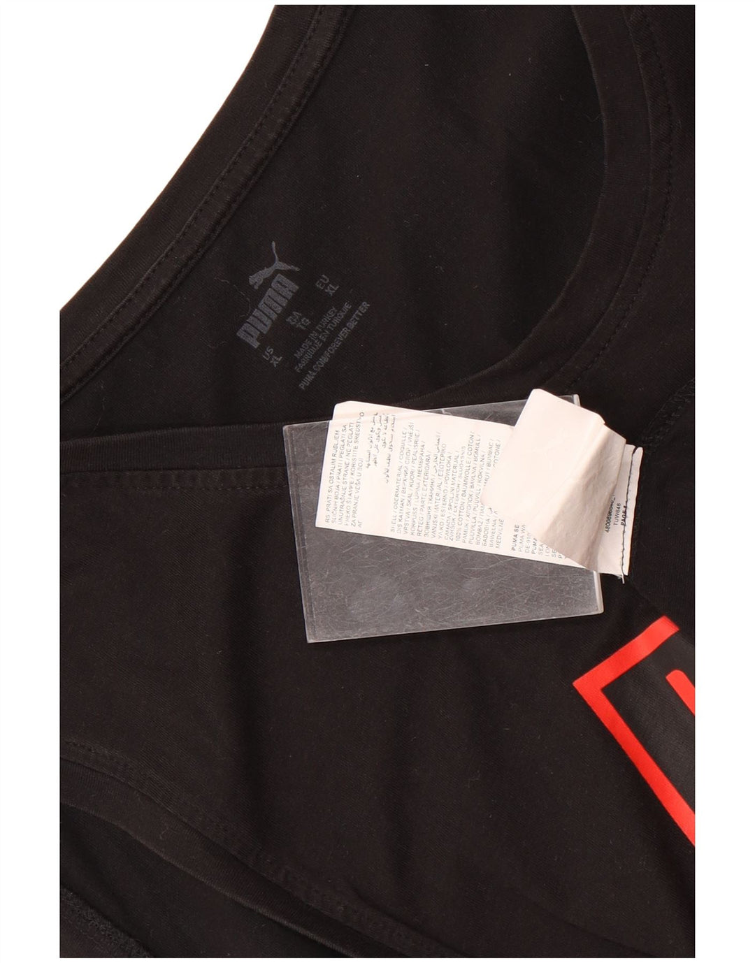Puma Hombre Gráfico Chaleco Top XL Algodón Negro