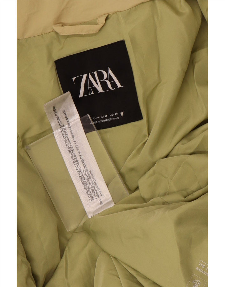 ZARA Mujer Chaqueta Acolchada Extragrande UK 44 Poliéster Beige Medio