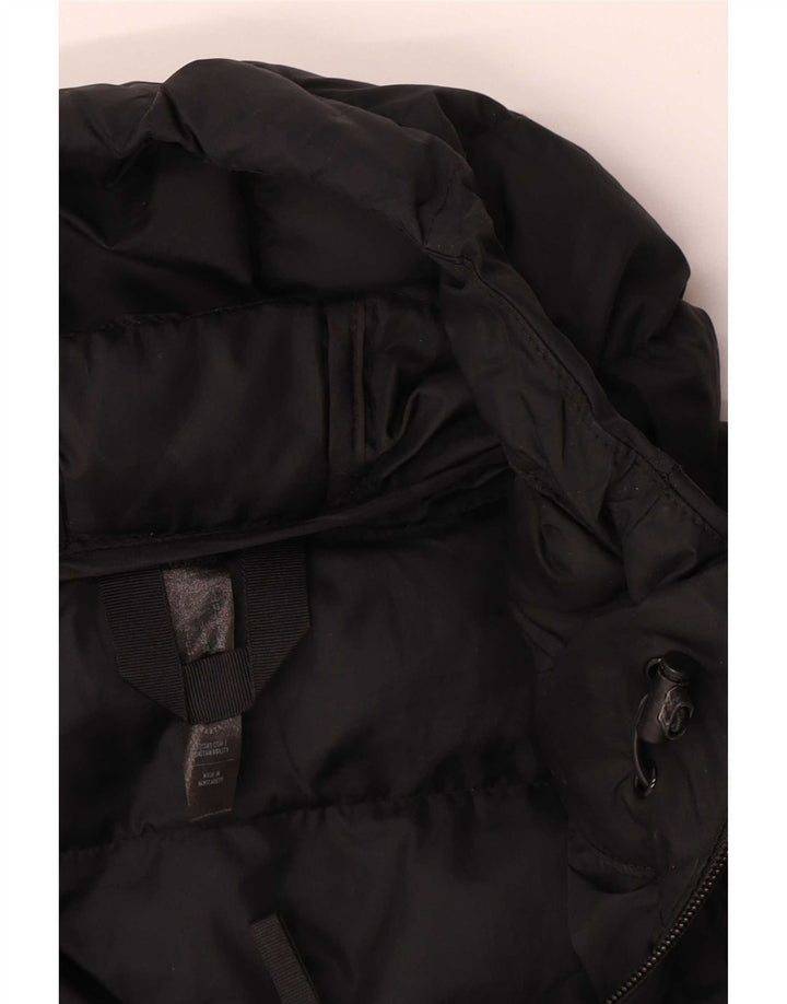 Adidas Chaqueta acolchada con capucha para mujer UK 46 Grande Poliéster negro