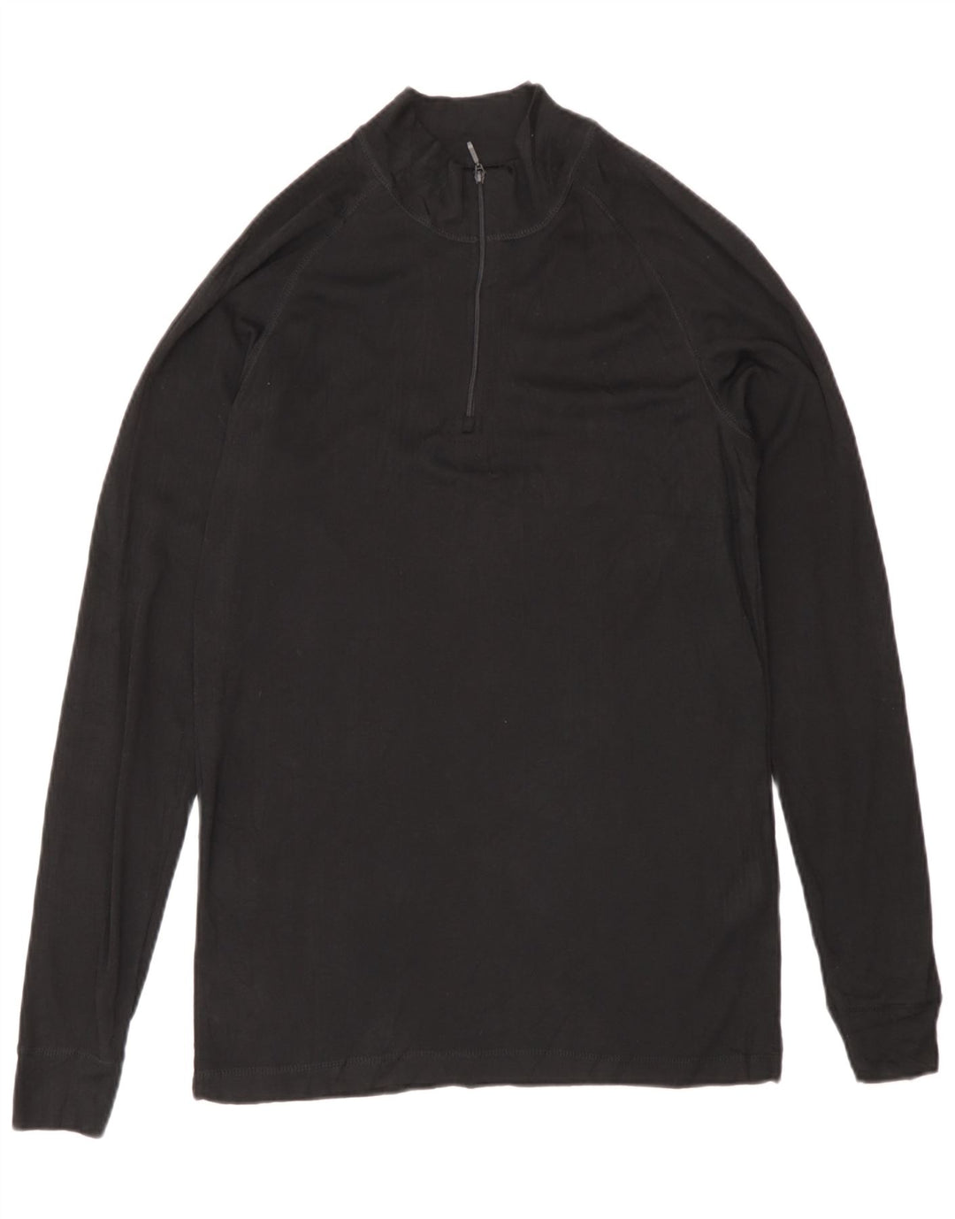 Mountain Warehouse Jersey de chándal con cuello y cremallera para hombre, talla pequeña, negro
