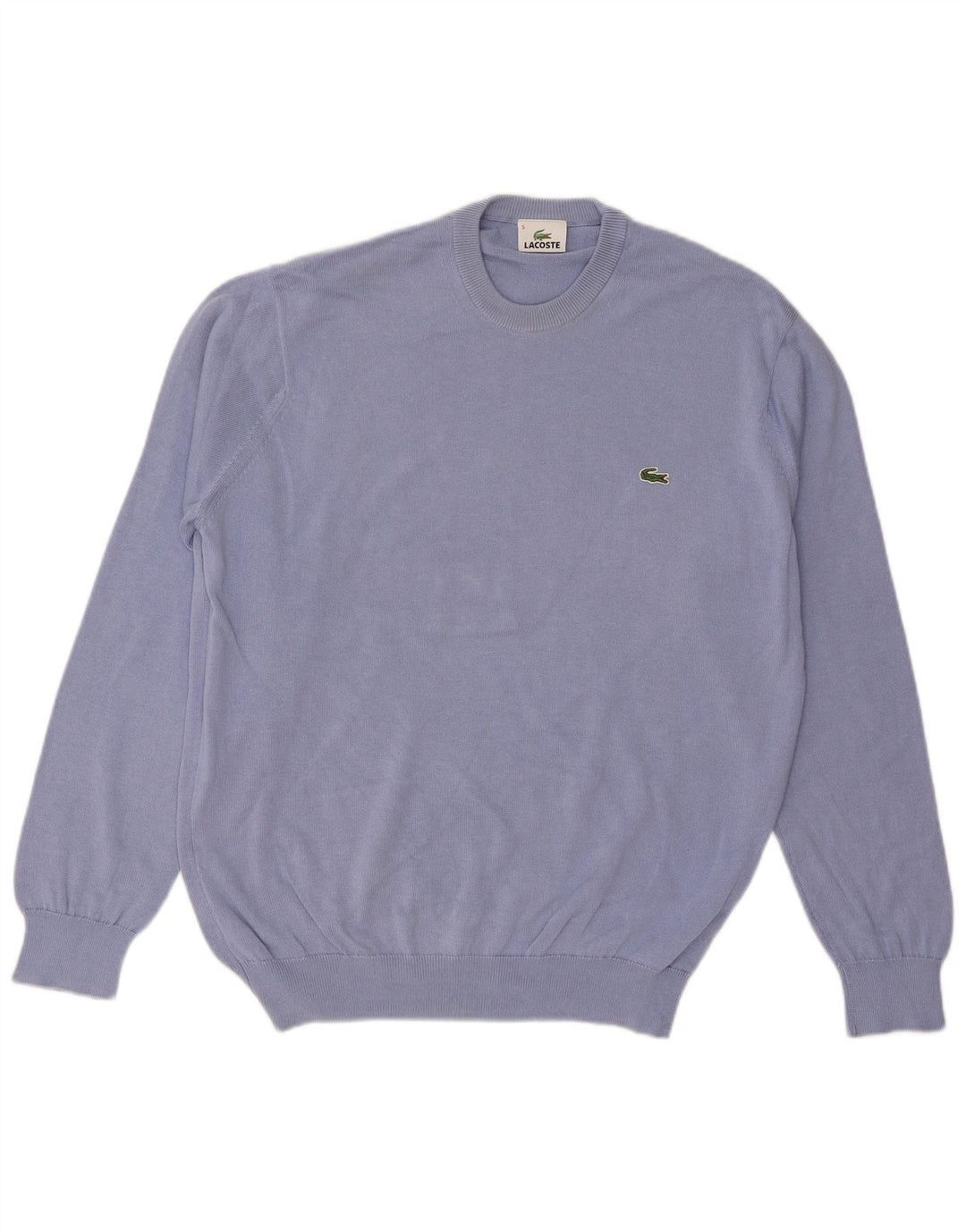 LACOSTE Jersey de cuello redondo para hombre talla 5 grande algodón azul