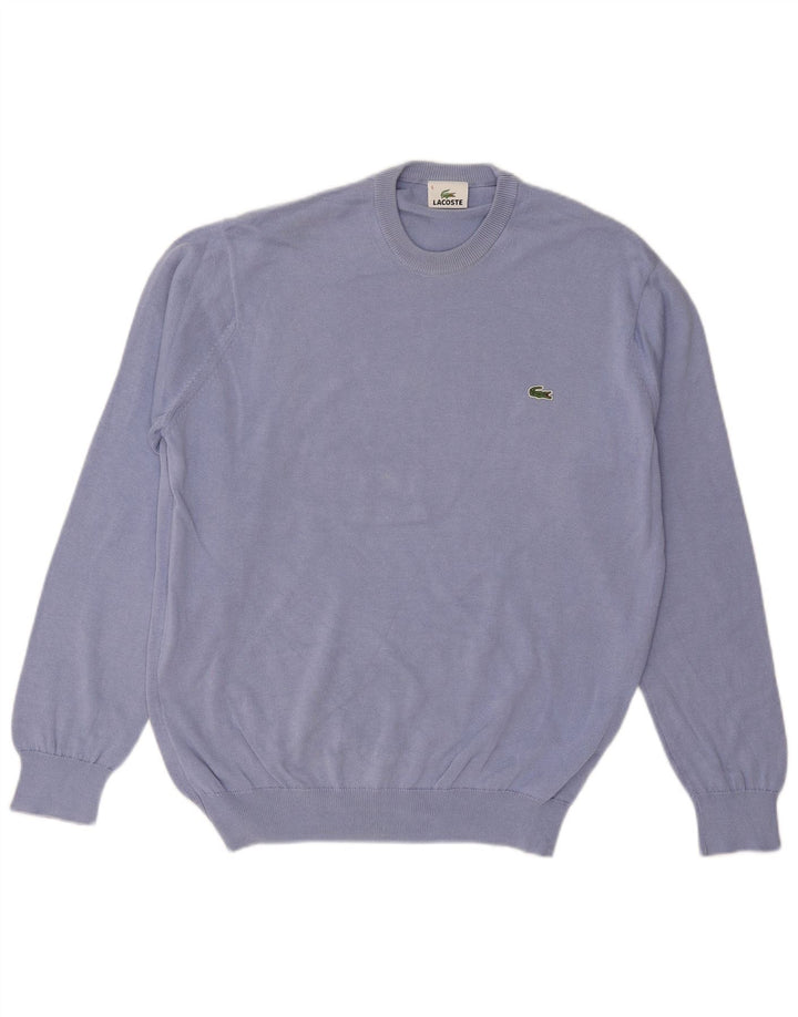 LACOSTE Jersey de cuello redondo para hombre talla 5 grande algodón azul