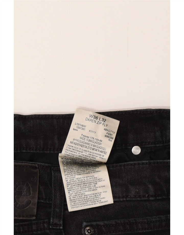 Lee Daren Zip Fly Slim Jeans para Hombre W36 L32 Algodón Gris