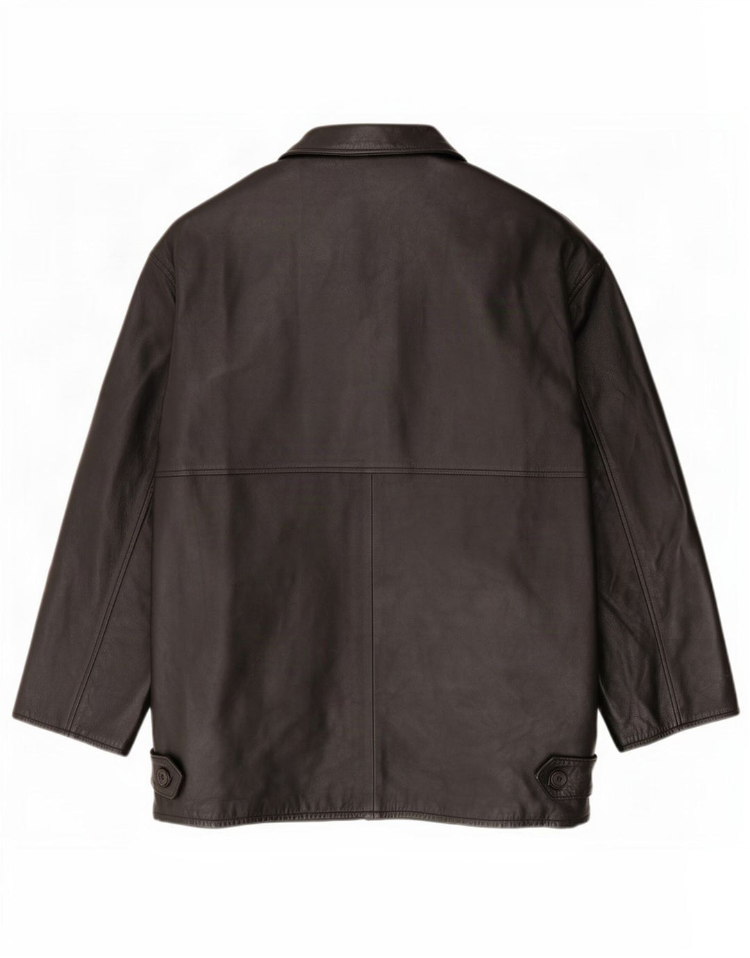 Chaqueta de cuero vintage para hombre IT 52 XL Negro