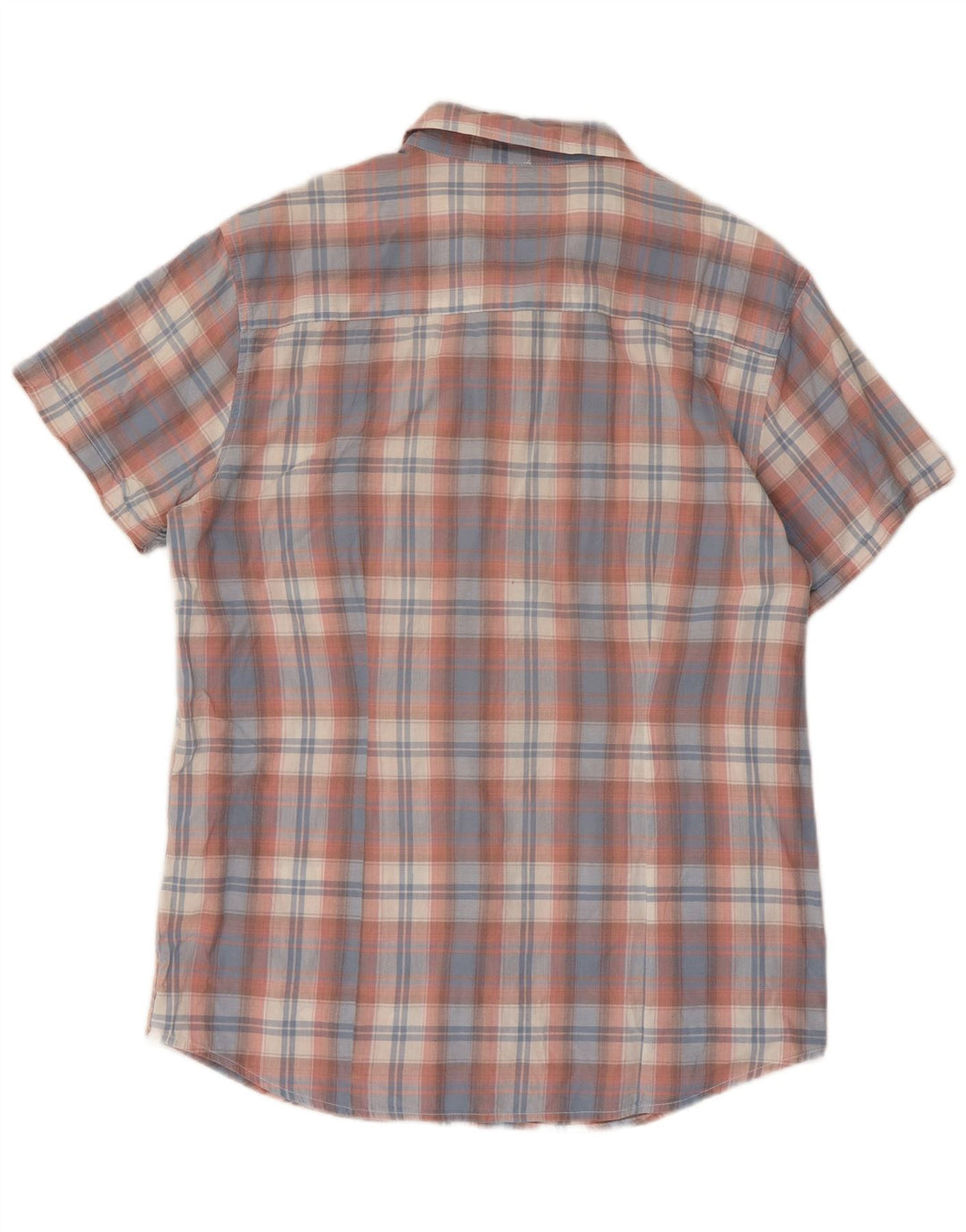 Wrangler Camisa Slim De Manga Corta Para Hombre XL Algodón A Cuadros Azul