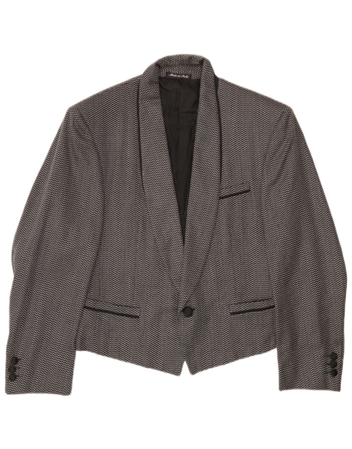 Pal Zileri Chaqueta tipo blazer con 1 botón para hombre IT 44 XS Lana manchada negra