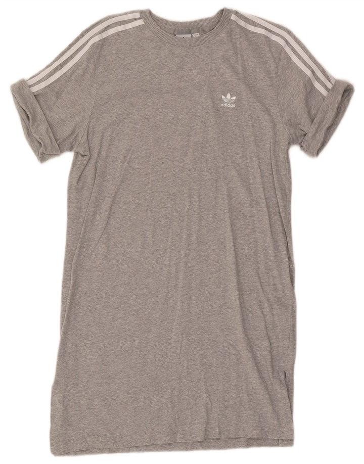 Adidas - Vestido tipo camiseta para mujer, talla 40, color gris medio