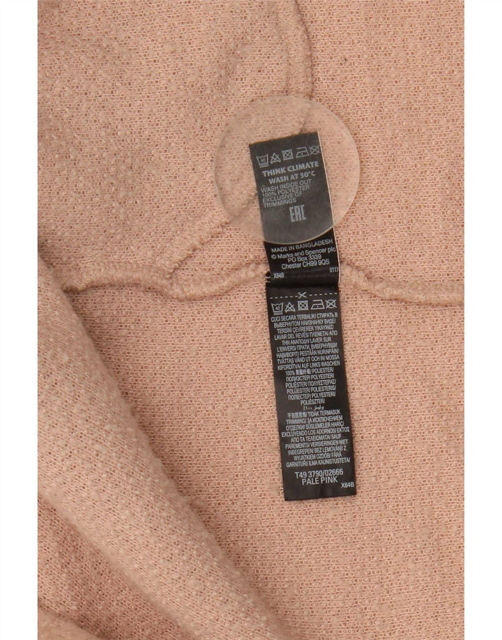 Marks & Spencer Abrigo abierto para mujer UK 44 Grande Poliéster rosa