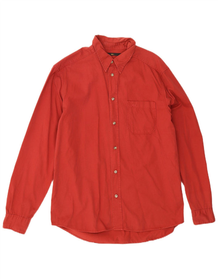 Camisa Lee Hombre Algodón Rojo Medio