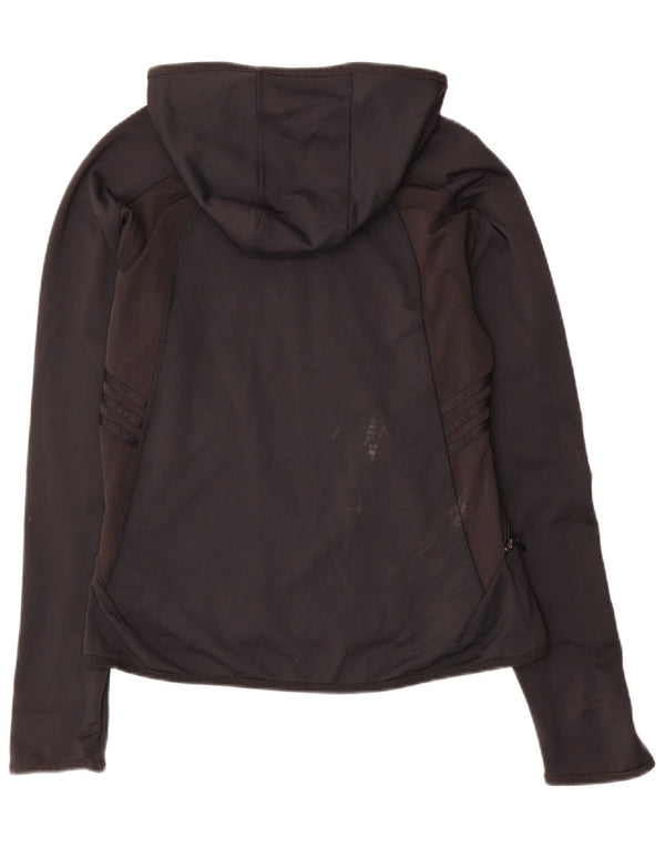 Adidas - Chaqueta de chándal con capucha para mujer, talla 40, talla grande, color negro