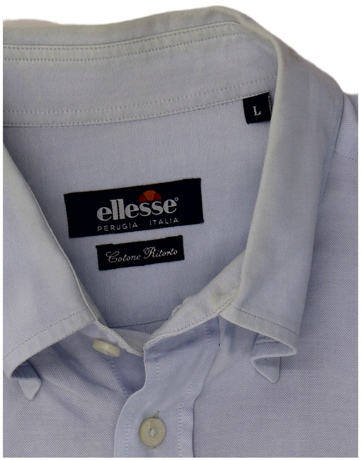 Camisa Ellesse Hombre Grande Azul Algodón