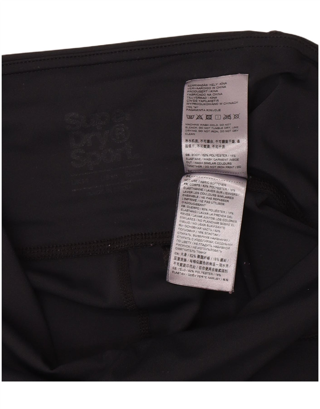 Superdry Leggings Gráficos Para Mujer ES 44 Mediano Poliéster Negro