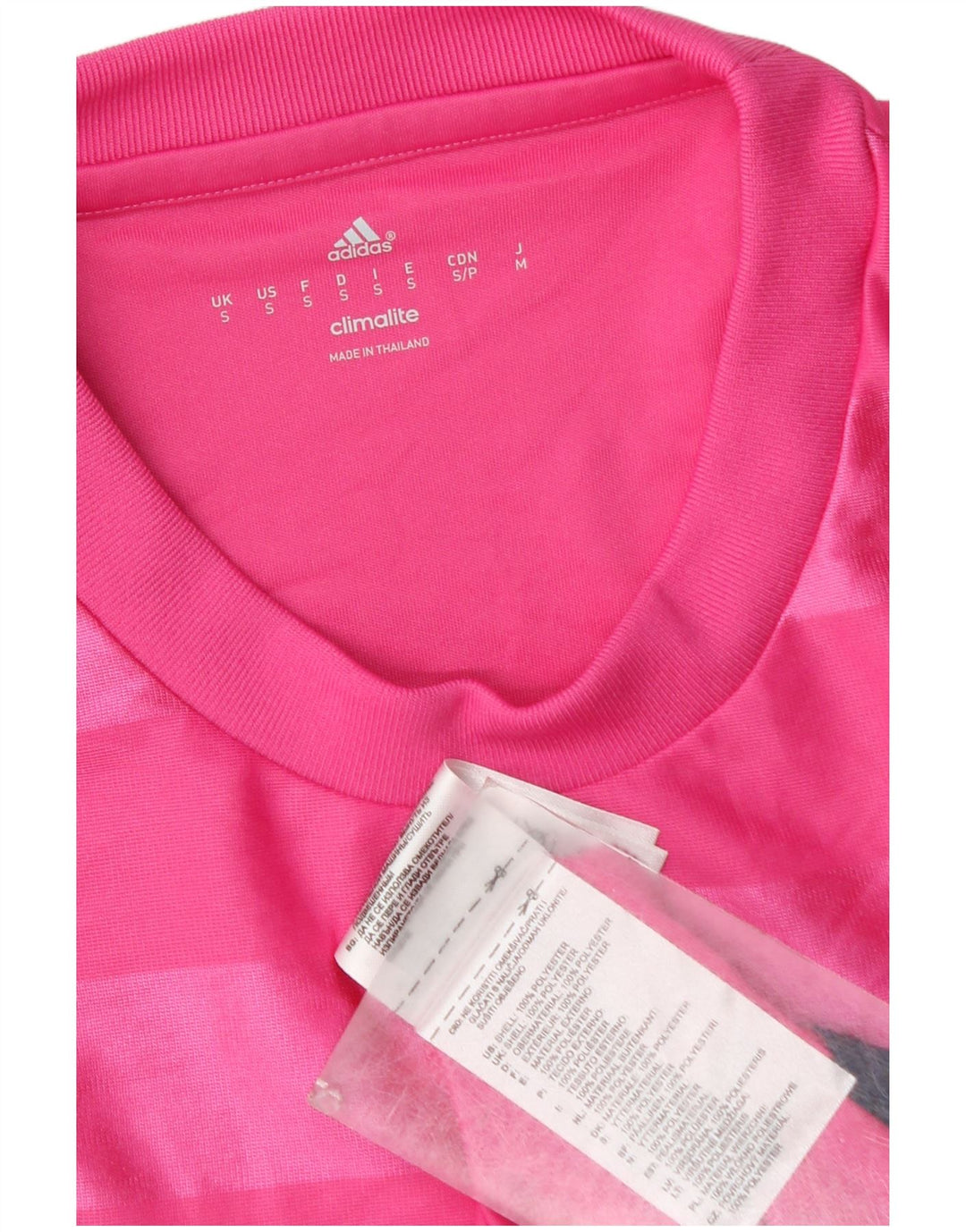 Adidas Mens Climalite Camiseta Top Pequeño Rosa Rayas Poliéster
