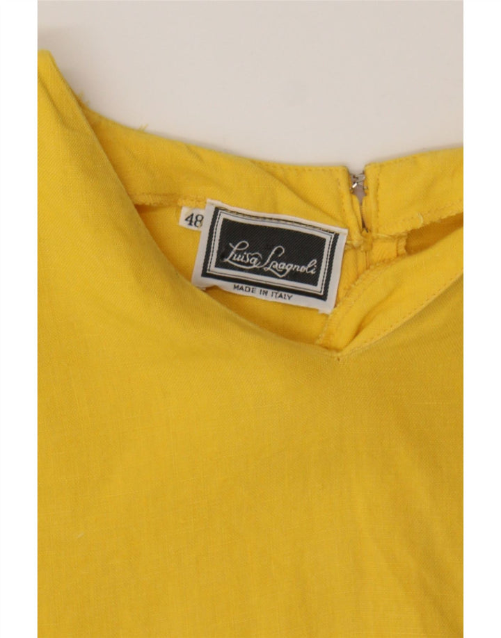 LUISA SPAGNOLI Womens Shift Dress IT 48 XL Yellow Vintage Luisa Spagnoli and Second-Hand Luisa Spagnoli from Messina Hembry 