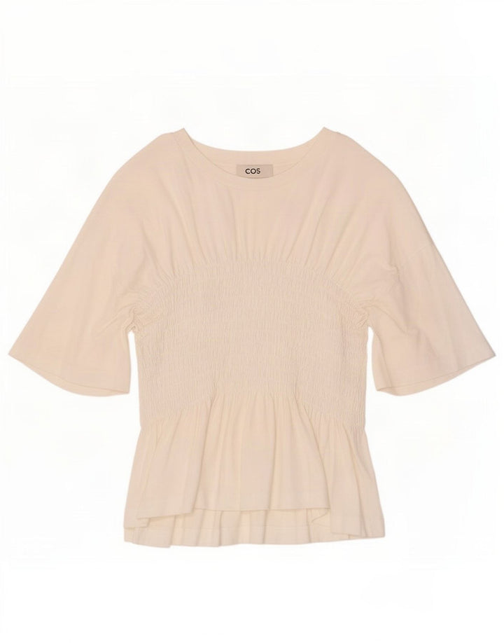 Cos Blusa para mujer Top UK 14 Grande Algodón blanco