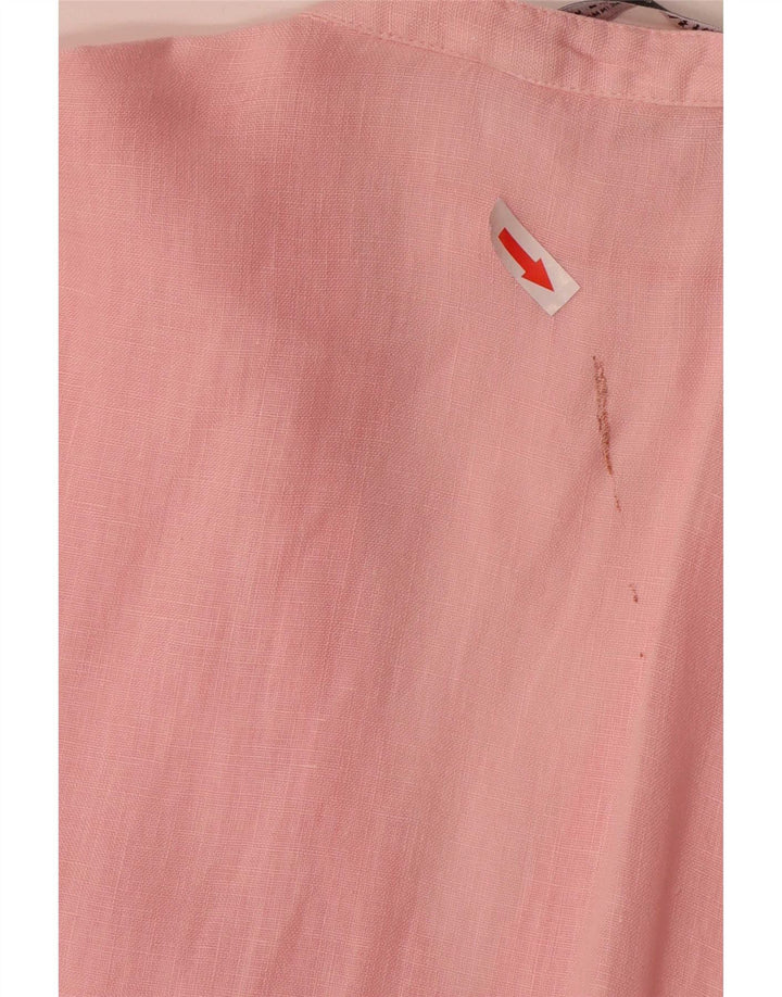 Zara Mujer Blusa Camisa UK 46 Grande Rosa