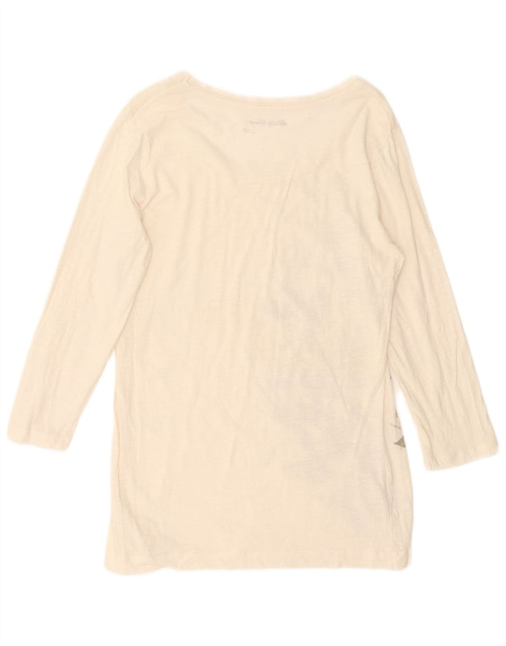 Eddie Bauer Top tipo túnica para mujer UK 12 Medium Off White Floral