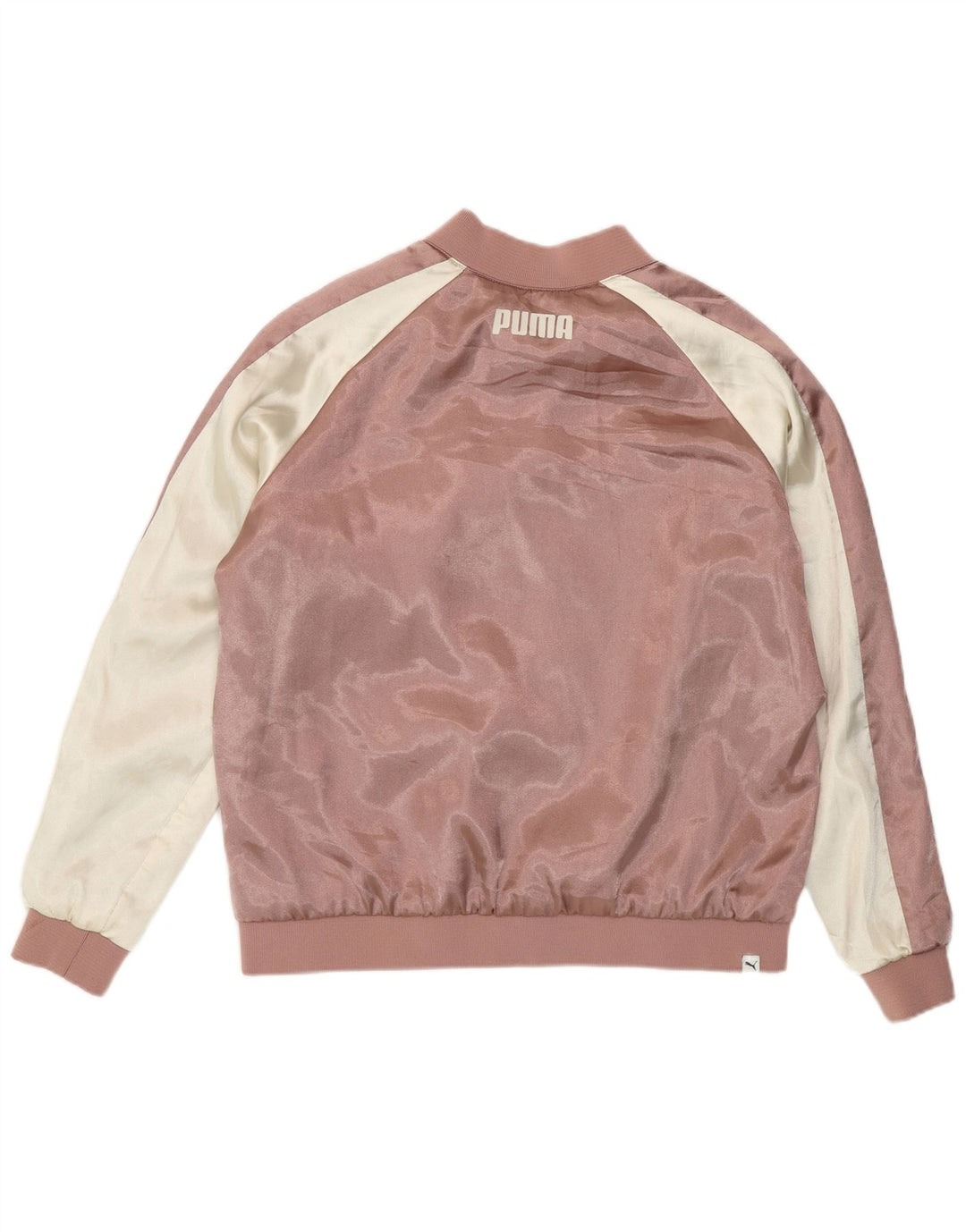Puma Mujer Gráfico Chándal Top Chaqueta UK 12 Medio Rosa Poliéster