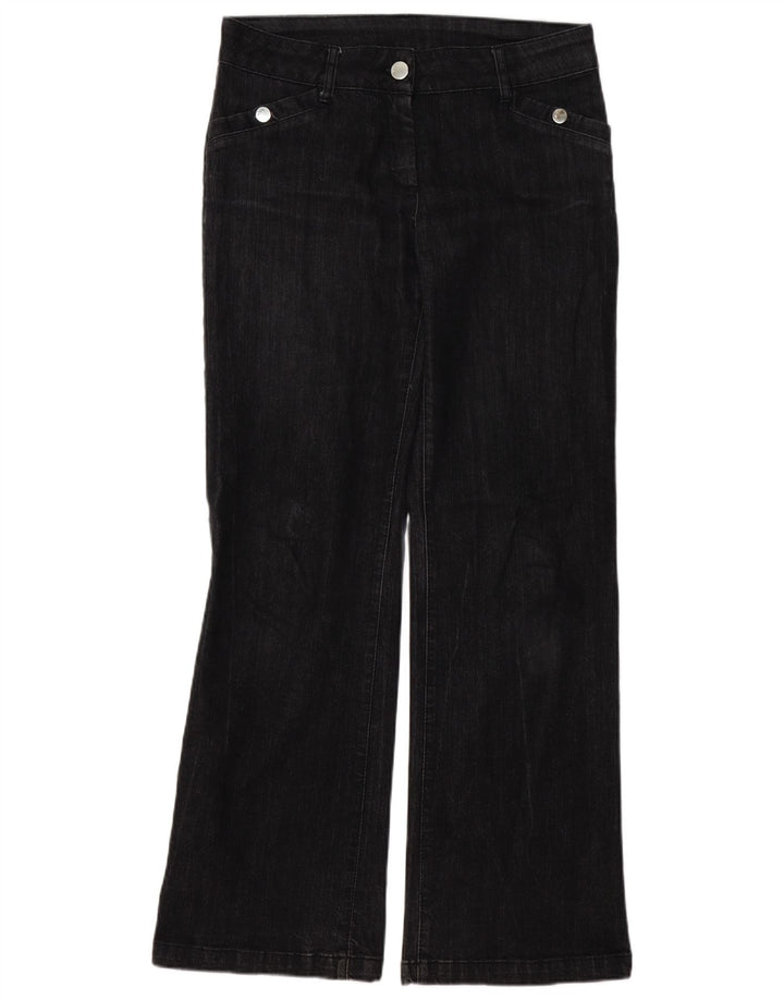 WALLIS Vaqueros Bootcut para Mujer UK 12 Medium W32 L32 Algodón Negro