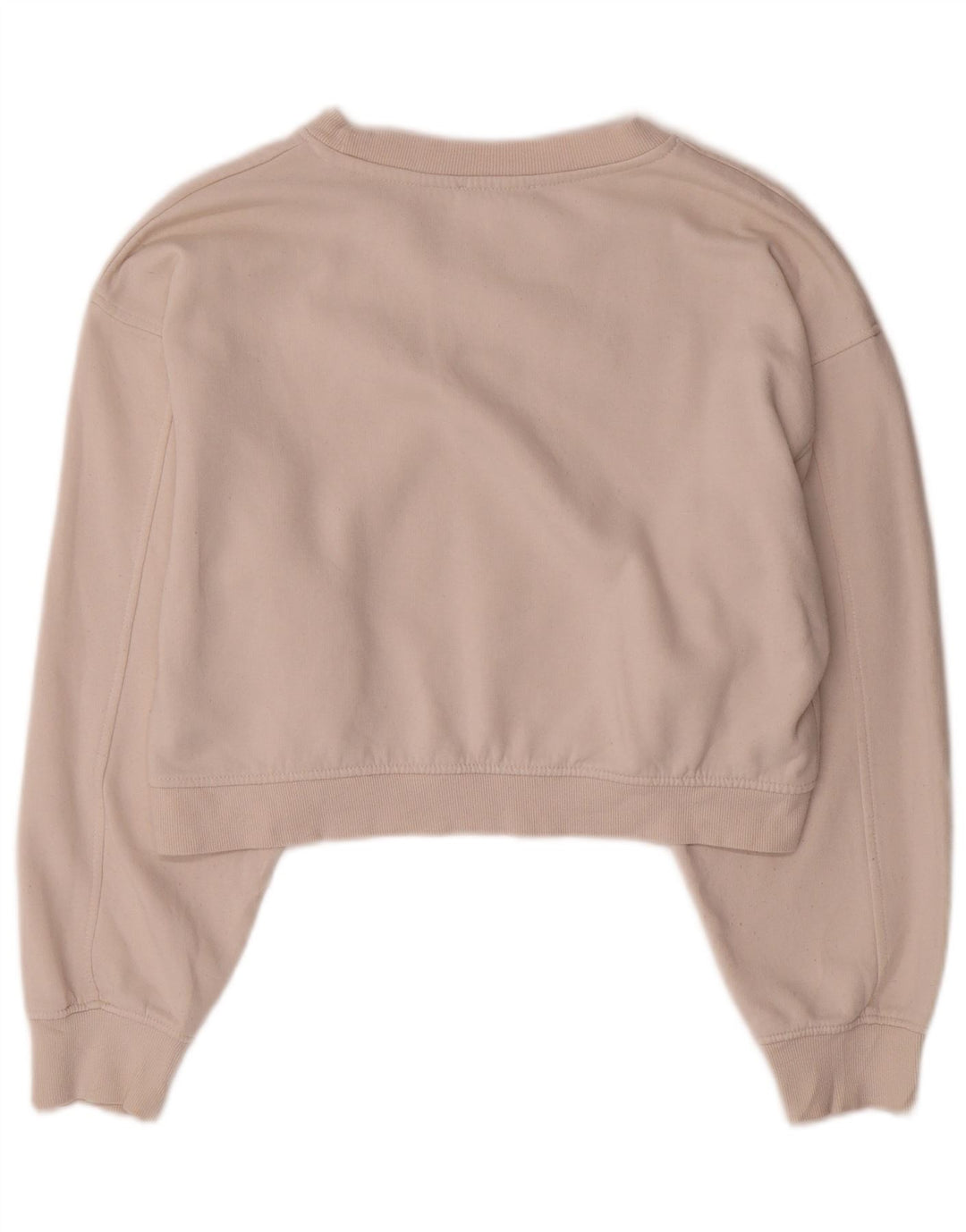 Zara Mujer Crop Full Chándal UK 40 Mediano Algodón Blanco