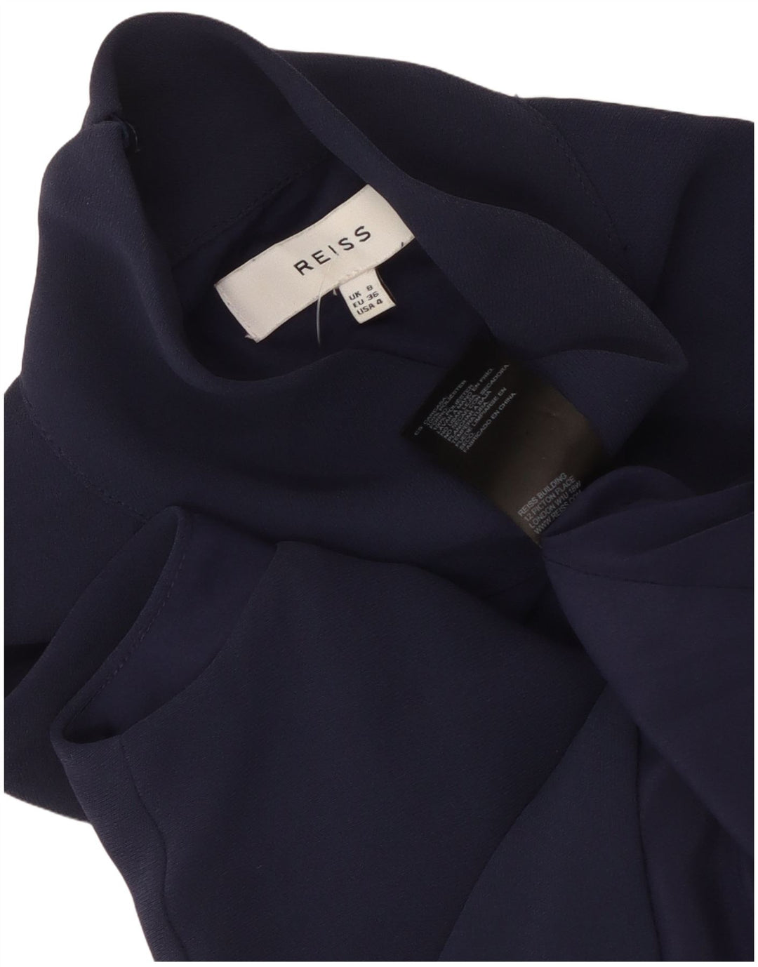 Mono corto sin mangas para mujer Reiss UK 8 Small Poliéster azul marino