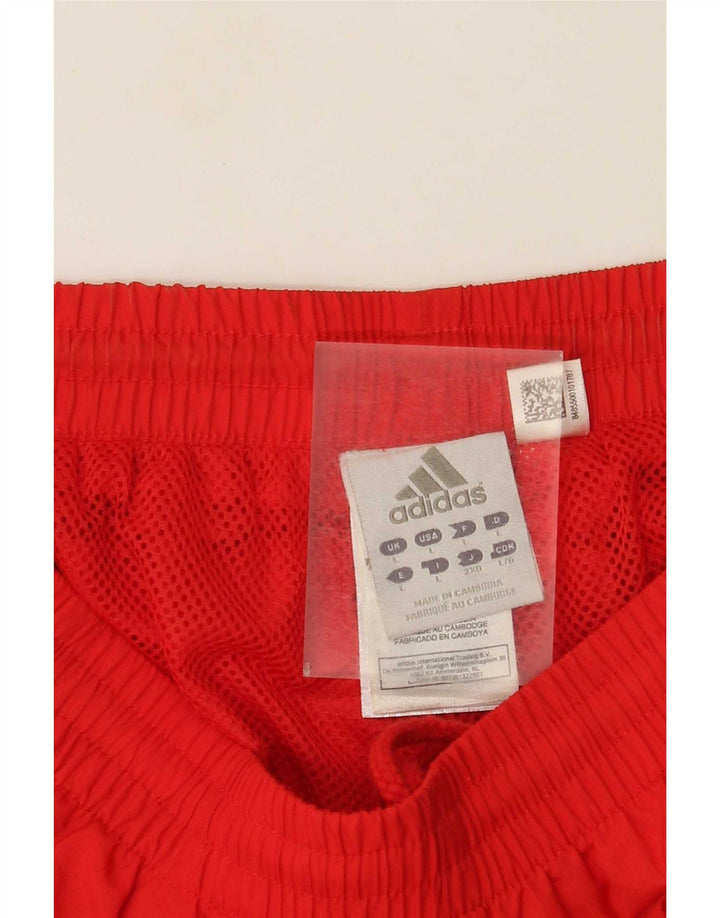 Adidas Bermudas Cargo para hombre, pantalones cortos deportivos, talla grande, nailon rojo
