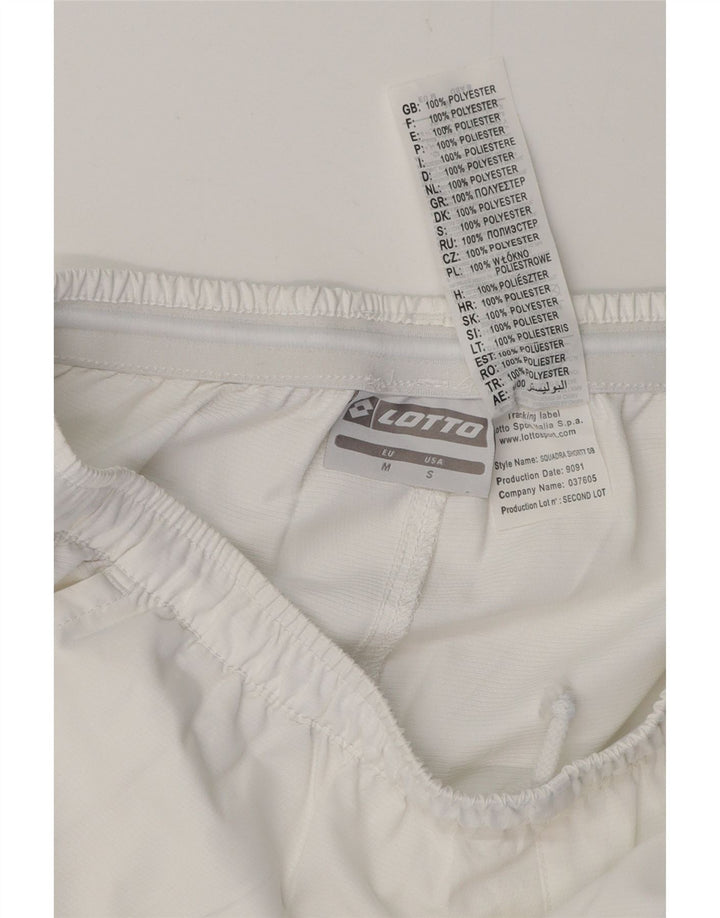 LOTTO Pantalón Corto Deportivo Hombre Small Blanco Poliéster