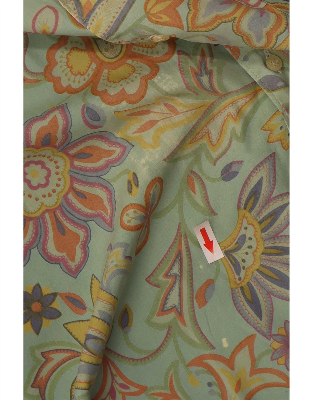 Belfe Hombre Camisa De Manga Corta Verde Medio Floral